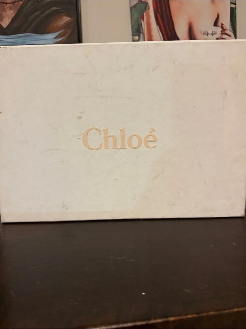 Chloé Cream Leather Kids Sneakers with Branded Heel Tab